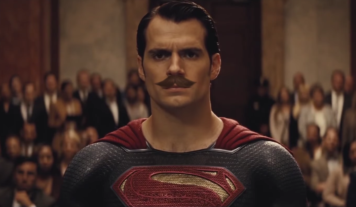 Así es como se vería Superman con bigote en sus películas