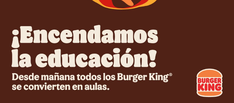 Ahora Burger King se convierte en escuela y desata polémica