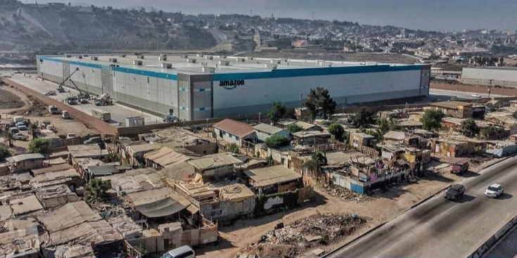 Amazon abrió su nuevo almacén en México en una zona desprivilegiada