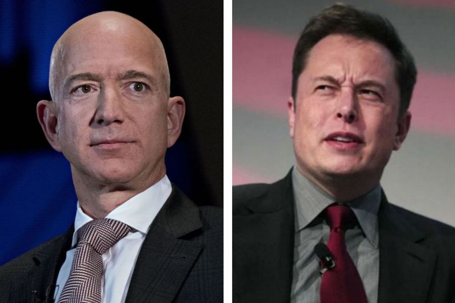  Jeff Bezos tuiteó y Elon Musk le respondió… sigue el pique de millonarios