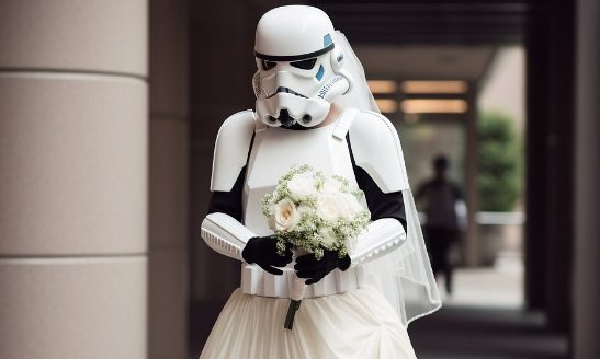  Vestidos de novia de star Wars creados con Inteligencia Artificial